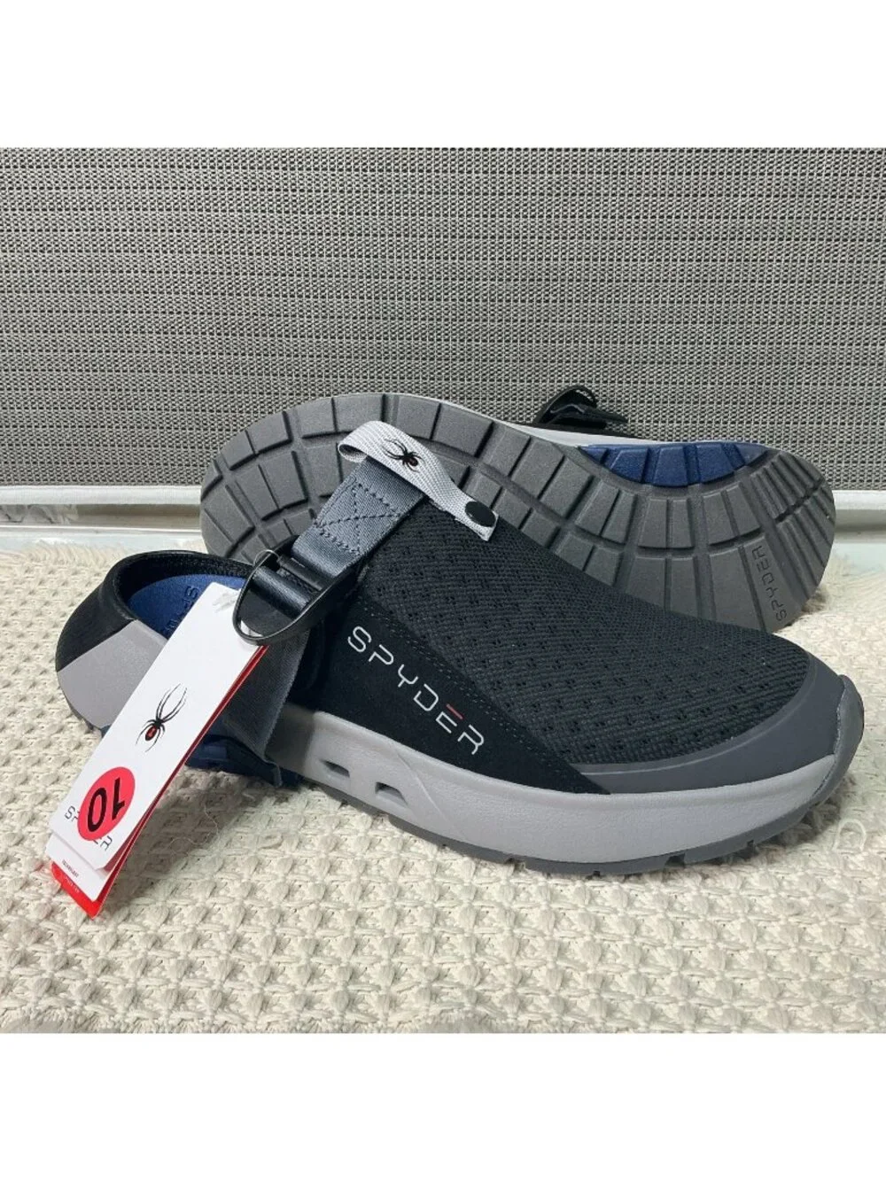 Spyder Ranger Sandals Water Black Clog Style Slip On Men US 10